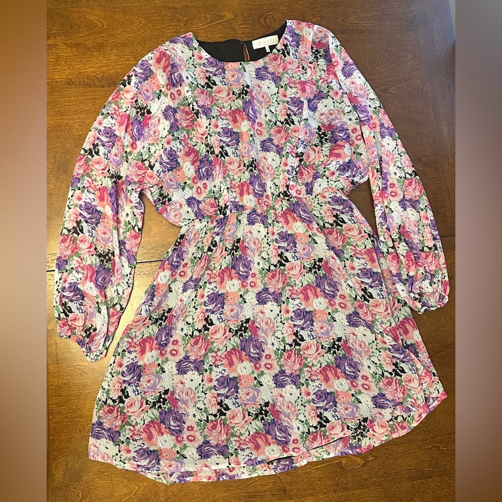 Wayf Floral Dress - Pink and Purple